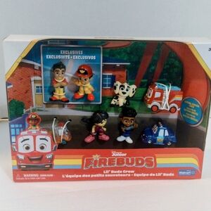 Disney Firebuds Action Figure Set - Red, Black, White